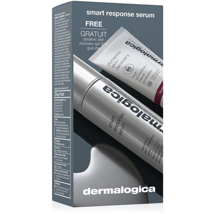 Tootefoto - Seadke dermalogica: nutikas reageerimine, parabeenivaba, siledad/bussid ja h draadid, p ev, seerum, n o jaoks, 30 ml + d naamiline nahk, niisutav, kreem, n o jaoks, SPF 50, 7 ml +