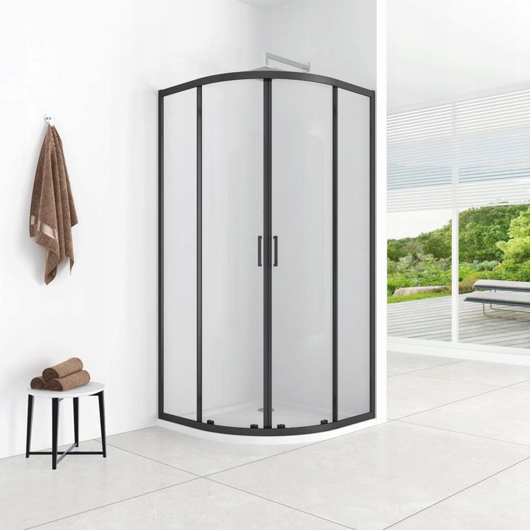 Tootefoto - AQ.100-501103 / AQUAFORM / AZUL / POOL MAR KABIIN 80/185 MUST MATT, PUHAS KLAAS 5MM EASY CLEAN /