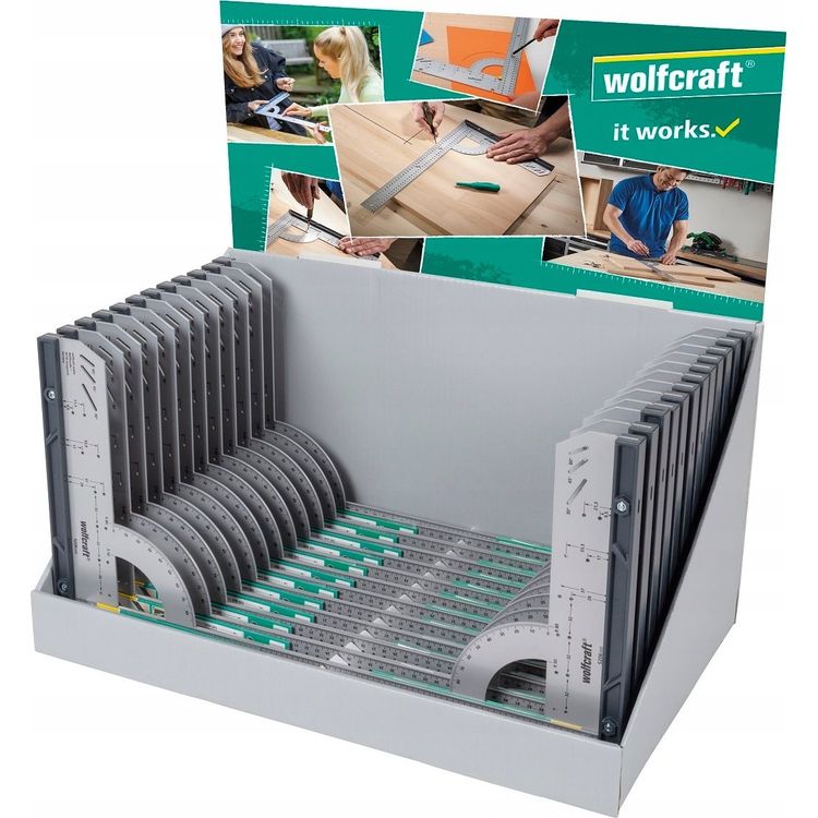 Tootefoto - Wolfcraft Universaalne ruut 280 x 500 mm Wolfcraft, ekraan 24 tk