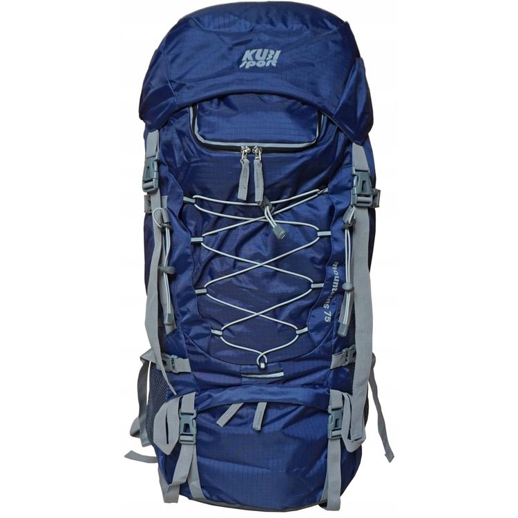 Tootefoto - Turistide seljakott naiste sinise mahuka Kubisport 75L ekslemiseks