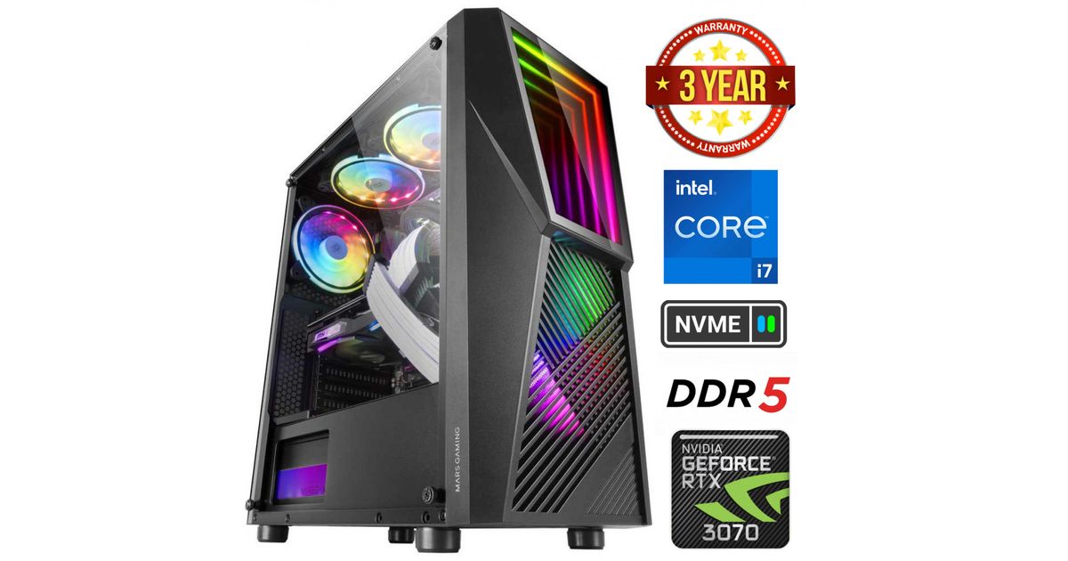 Gamer i7-13700F 16GB 512GB NVME SSD RTX 3070 Windows 11 - Gaming PC-s ...