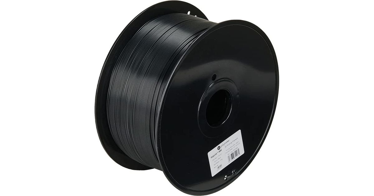 ABS Filament Black, 1.75 mm, 1 kg (3DP-ABS1.75-01-BK)