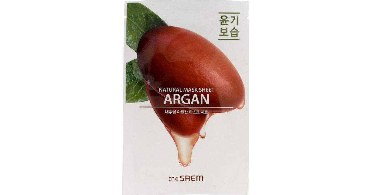 Saem Face Mask Natural Mask Sheet Argan Mask Regenerating 21ml Maskid Näohooldus Ilu ja