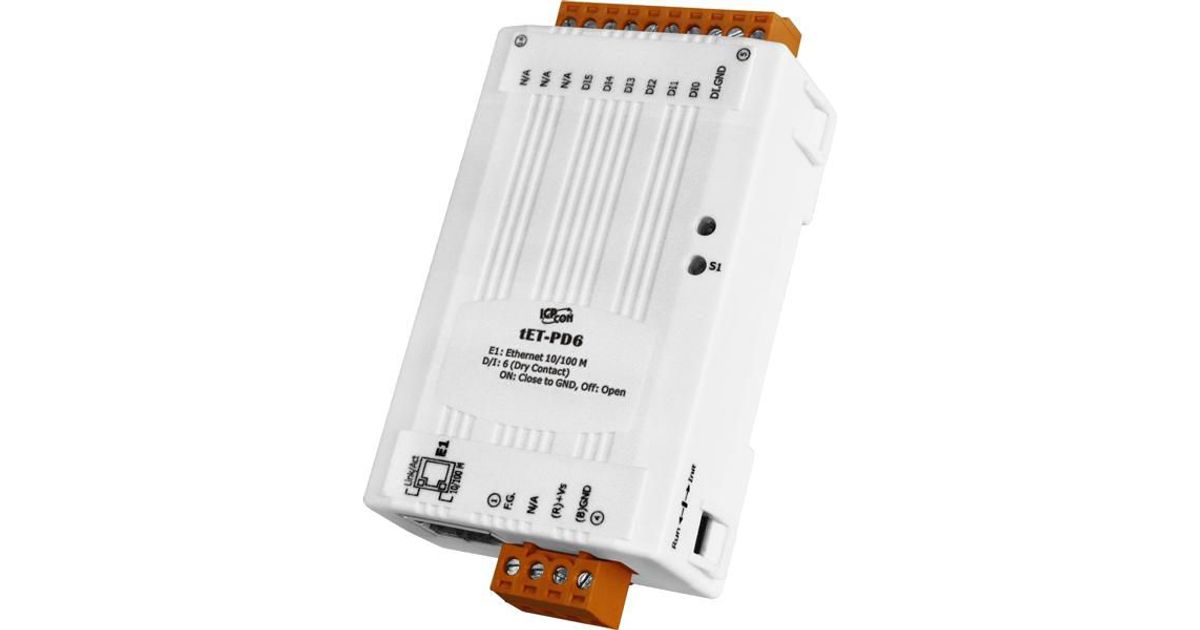 Moxa WEB BASED I/O MODULE, TINY, MO tET-PD6, 6x DIG IN - MT Shop