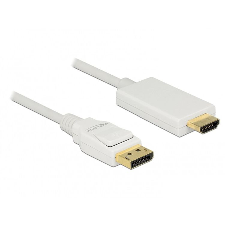 Tootefoto - DeLOCK 83819 videokaabliadapter 3 m DisplayPort HDMI Valge
