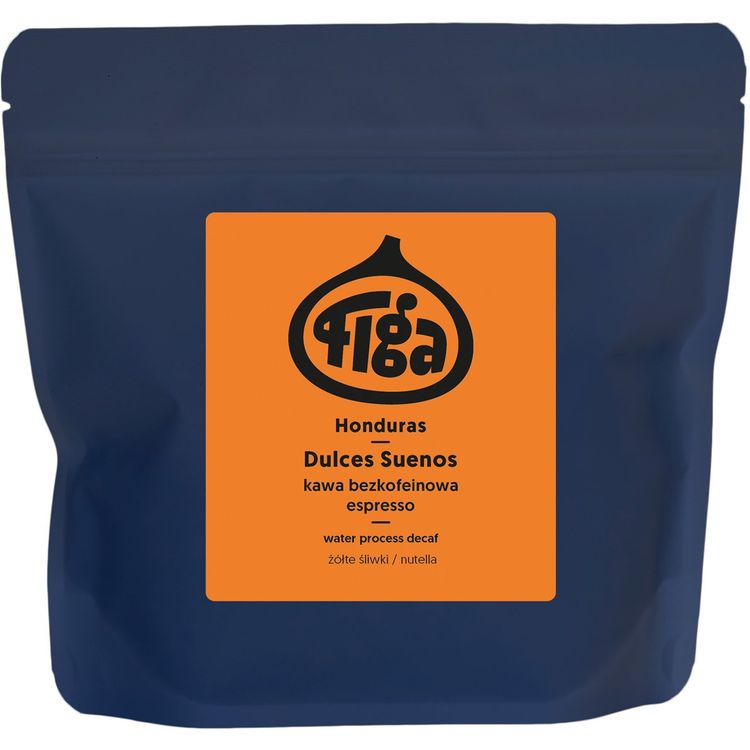 Tootefoto - Kawa ziarnista Kofikada Figa Coffee - kawa ziarnista bezkofeinowa Honduras Dulces Suenos Water Process Decaf Espreso 250 g