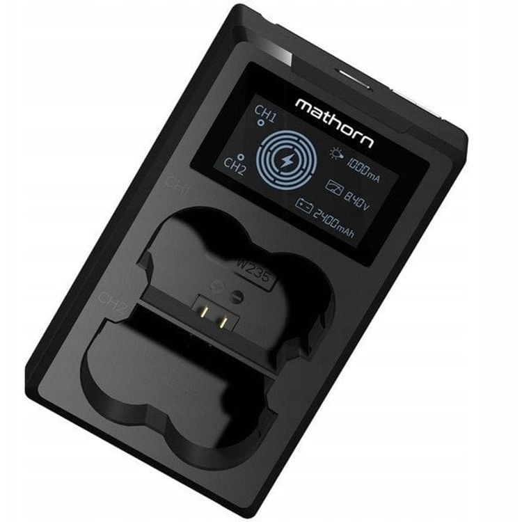 Tootefoto - Mathorn MBC-D230 USB-C Fujifilm NP-W235 jaoks kahe kanaliga laadija