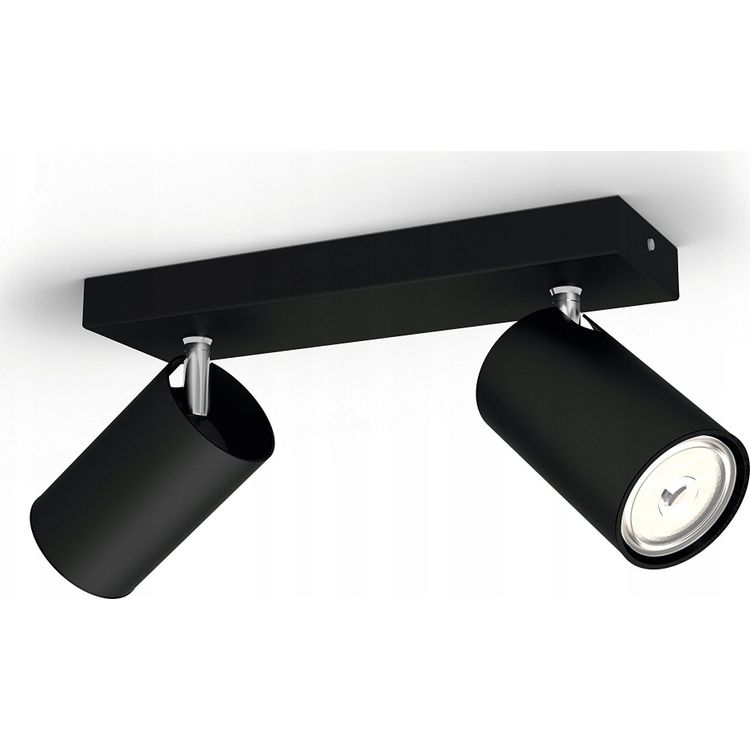 Tootefoto - Lampa sufitowa Signify Philips Kosipo Spot 2flg. exkl LM 2x5,5W Schwarz