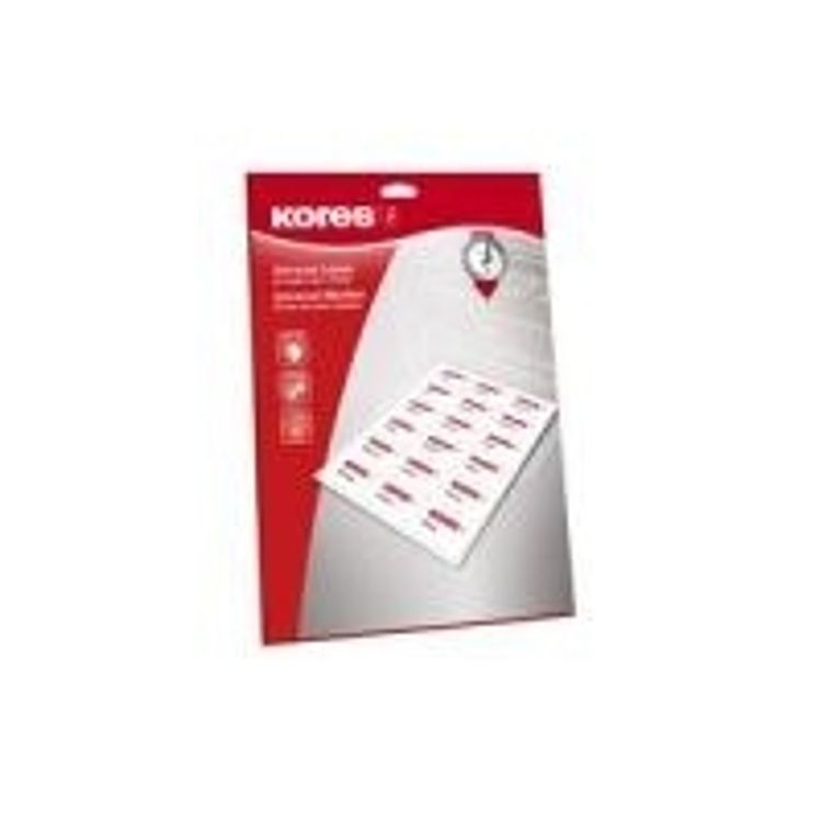 Tootefoto - Kores Universal-Etiketten, 63,5 x 33,9 mm, wei , KP umlaufender Rand, abgerundete Ecken (L6333.25)
