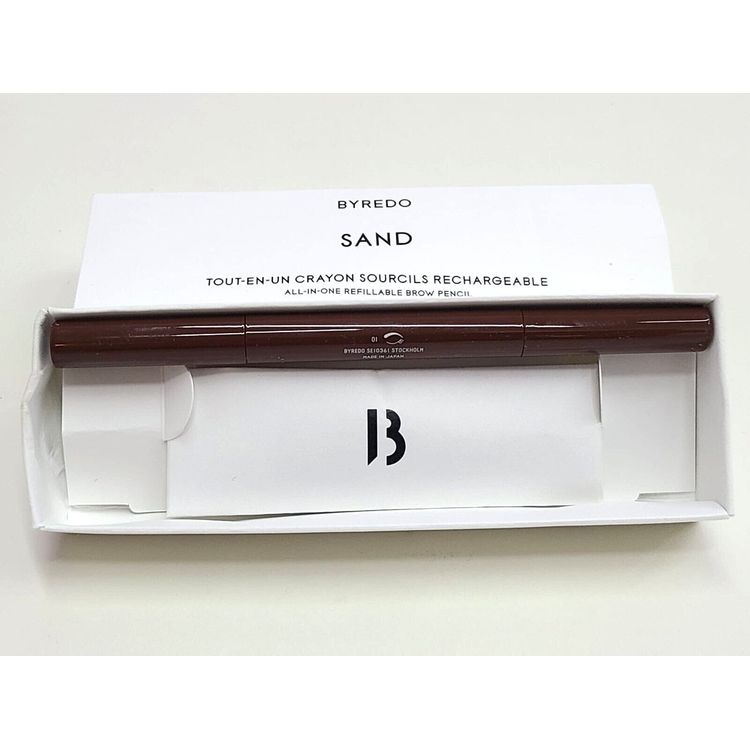 Tootefoto - Byredo, k ik- hes, veekindel, pliiats, kulmukreem pliiats ja pintsel 2- hes, 01, liiv, 0,5 g naistele