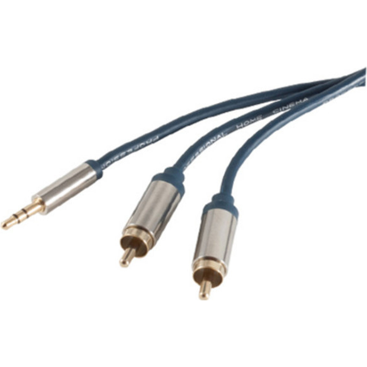 Tootefoto - shiverpeaks sp-PROFESSIONAL audiokaabel 0,75 m 3.5mm 2 x RCA Sinine, Kroom