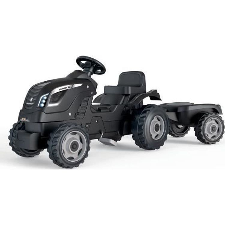 Tootefoto - PROMO Tractor XL black pedal trailer 710131 SMOBY