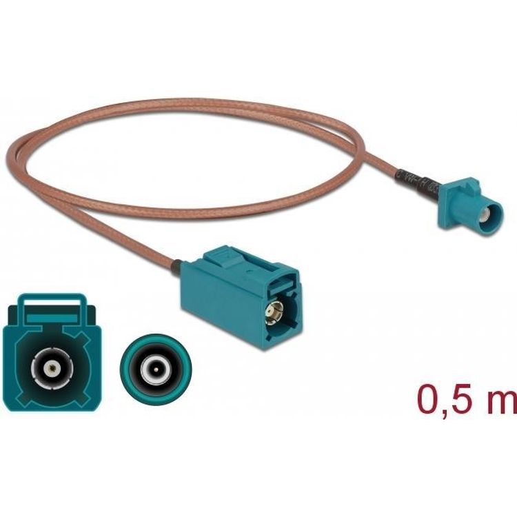 Tootefoto - DeLOCK 90004 koaksiaalkaabel RG-316/U 0,5 m FAKRA Z Bee , Sinine