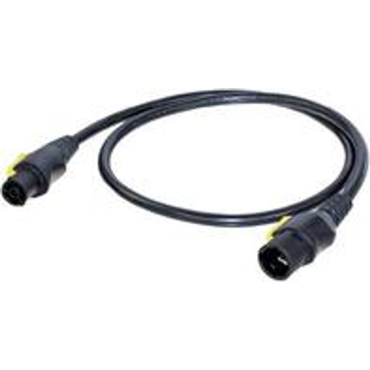 Tootefoto - Neutrik Strom Anschlusskabel [1x PowerCon-Buchse - 1x PowerCon-Stecker] 3.00 m Schwarz, Gelb (NKPF-M-A-3)