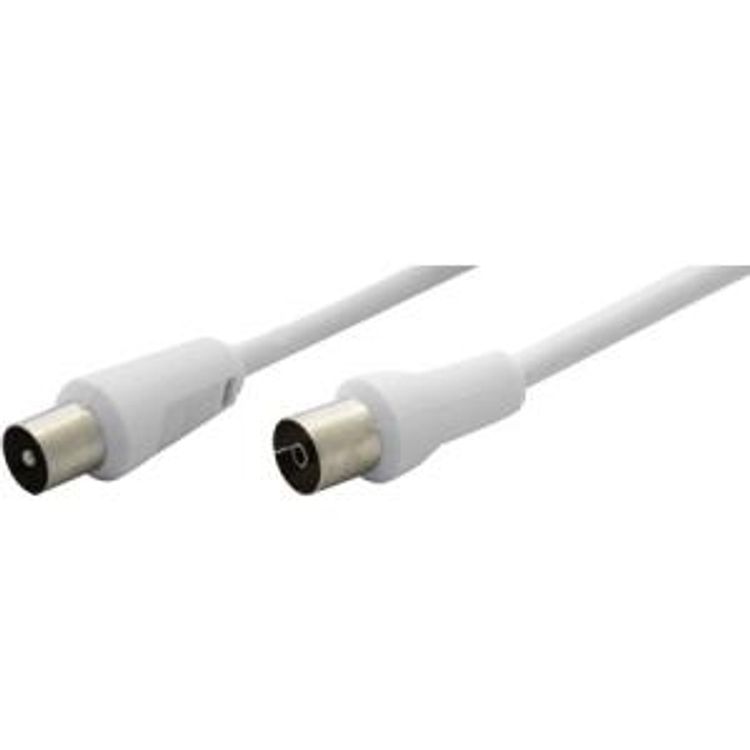 Tootefoto - Wentronic Goobay Antennen Anschlusskabel, Wei , 15 m - IEC/Koax-Stecker <=> IEC/Koax-Buchse (11515)