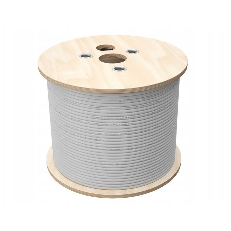 Tootefoto - U/UTP kaabli kategooria 5E, IKT, LSOH, B2CA "Firehardy" 4x2x24 AWG, 1GB/S, 250 MHz, 25 -aastane garantii, Intertek ETL, hall, hall, 500m - Alanteci sertifikaat