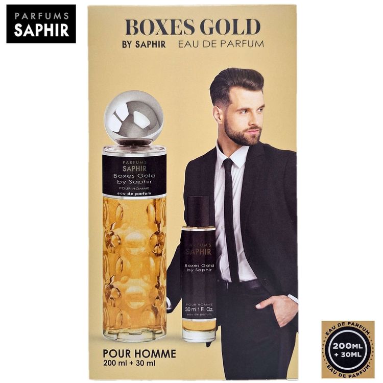 Tootefoto - Azzaro SET SAPHIR Boxes Gold Pour Homme EDP sprei 200ml + EDP sprei 30ml