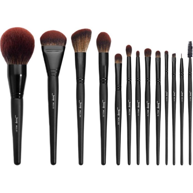 Tootefoto - JESSUP_SET Black Essential Collection p dzle do makija u twarzy T300 Phantom Black 13szt