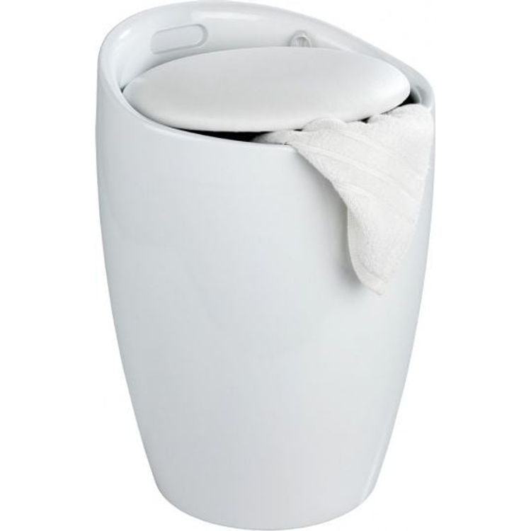 Tootefoto - Weko pesukorv Candy vannitoapukk 2- hes 20 liitrit 50,5 cm ABS valge