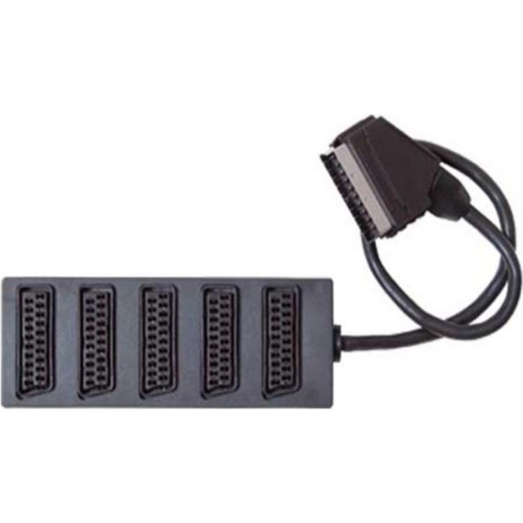 Tootefoto - Scart Umschaltbox mit Kabel, 0,4 m, Scartstecker-5 x Scart- (22224021)
