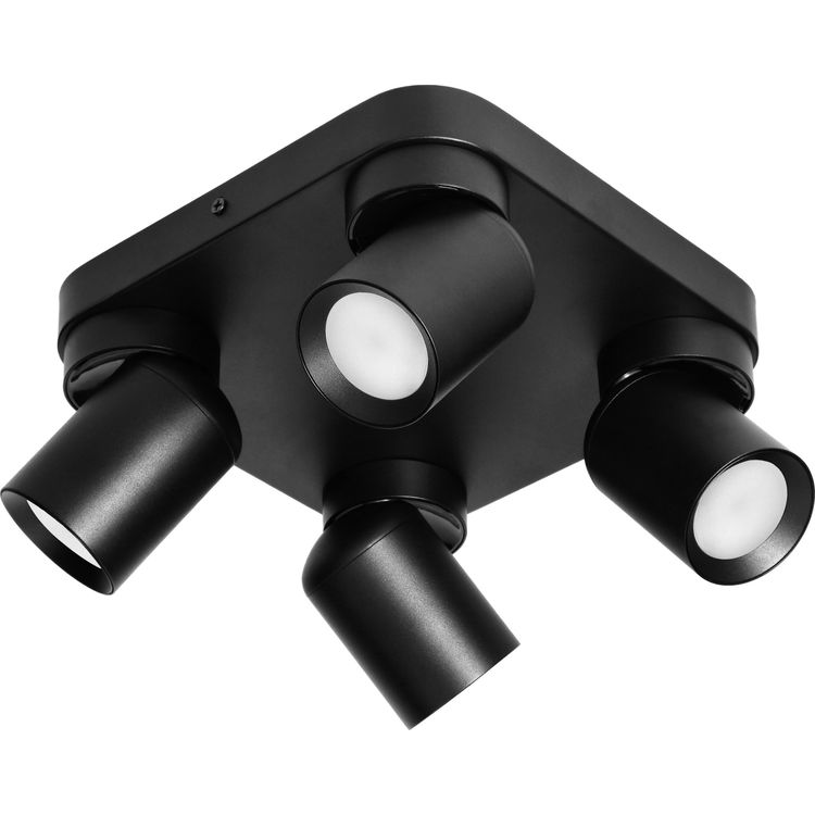 Tootefoto - Orno MALTA SP 4 laelamp, seina- ja laekinnitus, GU10 max. 4x12W, IP20, must, kandiline alus