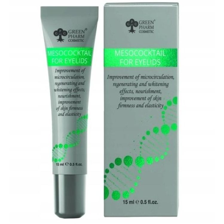 Tootefoto - Eveline GREEN PHARM COSMETICS_Eyelids Mesococktail koktajl pod oczy 15ml