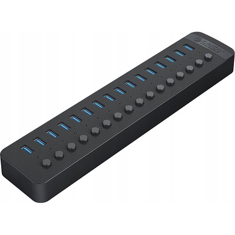 Tootefoto - 16-pordiline jaotur USB-A 3.0 l liti-mustaga