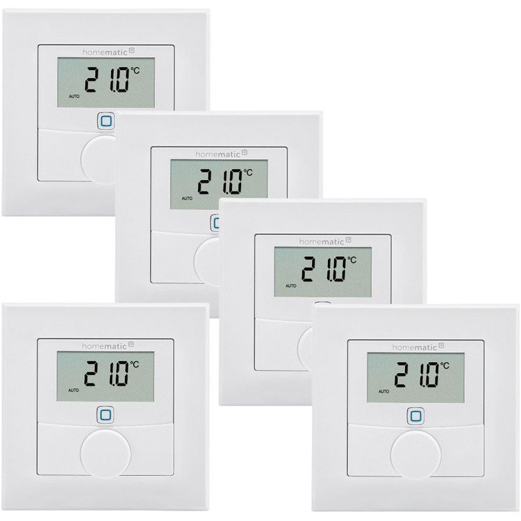 Tootefoto - eQ-3 Homematic IP Wandthermostat m. Luftfeuchtigkeitssensor 5er Set (Bundle 5x 143159A0)