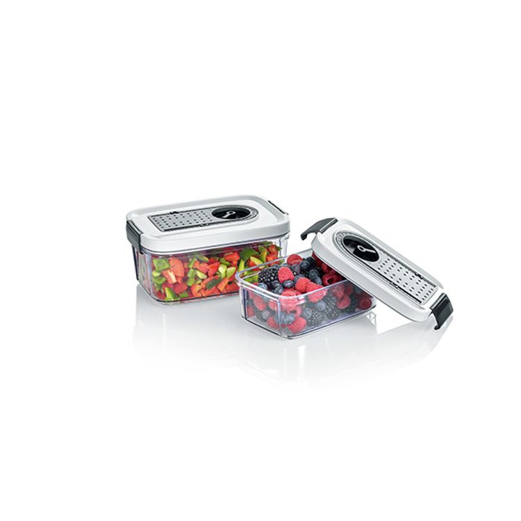 Tootefoto - Severin ZB 3618 Nelinurkne Konteiner 1,5 l Hall, L bipaistev, Valge 2 tk