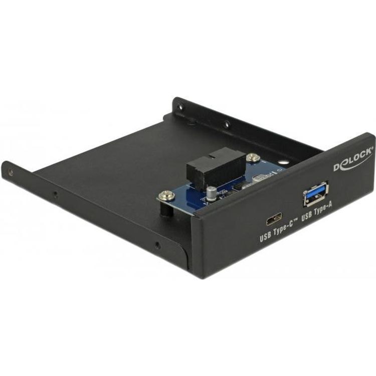 Tootefoto - DeLOCK 63962 draivilahtripaneel 8,89 cm (3.5") Sisend-v ljundportide paneel Must