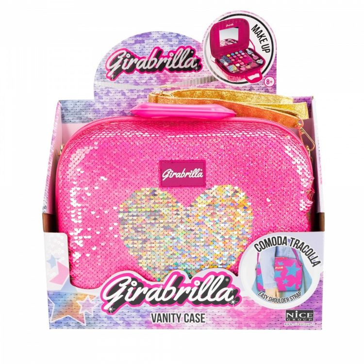 Tootefoto - Make up suitcase Girabrilla pink with gold