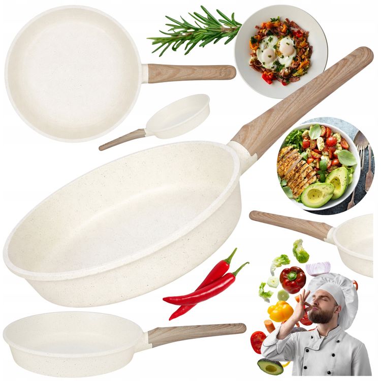 Tootefoto - Brunbeste pann Graniitmarmorist pann NON-STICK gaasiinduktsioon 28cm bee BRUNBESTE BB-5538