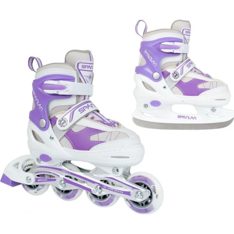 Tootefoto - Spartan Sport rulluisud 2in1 rulluisud SPARTAN lilla-valge rulluisud (38-41)