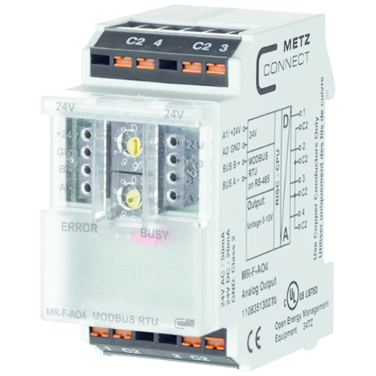 Tootefoto - Metz Connect Mr-F-Ao4 Modbus Rtu #####Modbus-Modul 24 V Ac, 24 V Dc 50 Ma No. Of Outputs:4 X Content 1 Pc(S)