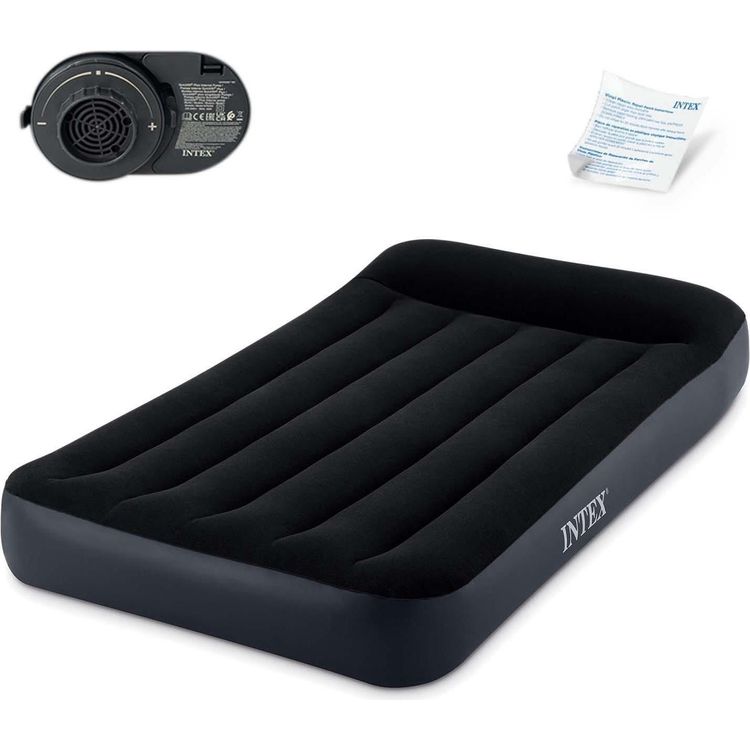 Tootefoto - Intex DuraBeam Pillow Rest Classic Einzelmatratze Schwarz - Blau (64146ND)
