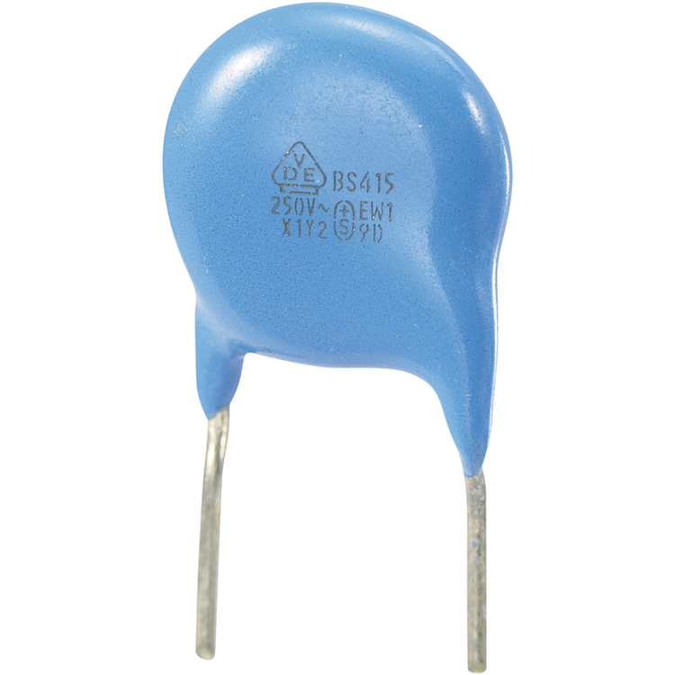Tootefoto - Tru Components Ceramic Disc Capacitor Radial Lead 1000 Pf 250 V Ac 10 % 1 Pc(S)