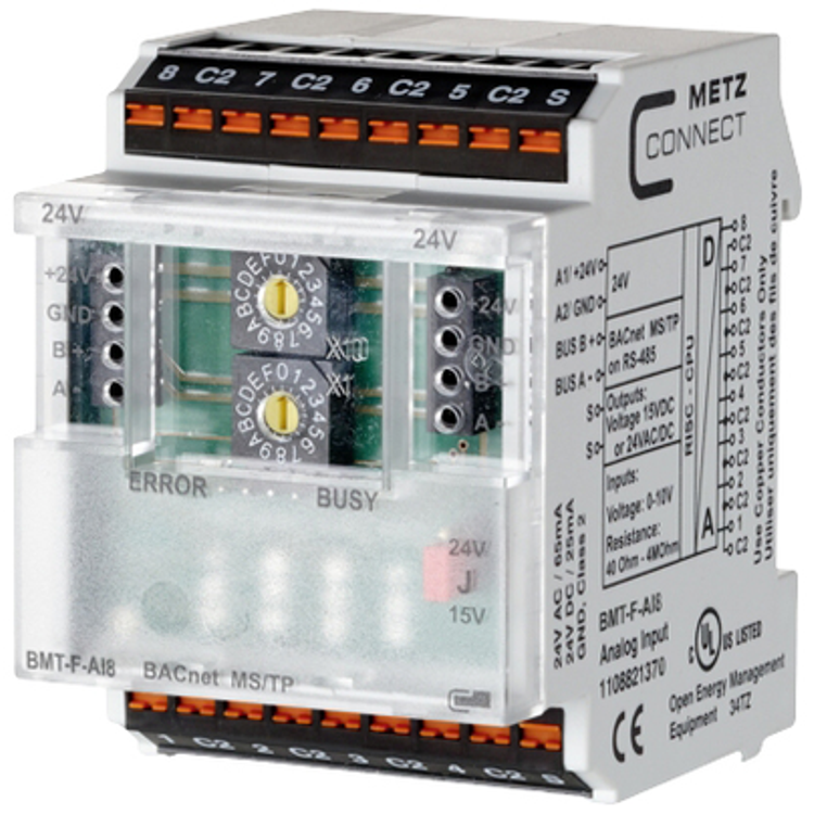 Tootefoto - Metz Connect Bmt-F-Ai8 Bacnet Ms/Tp #####Ms/Tp-Modul 24 V Ac, 24 V Dc 65 Ma Content 1 Pc(S)