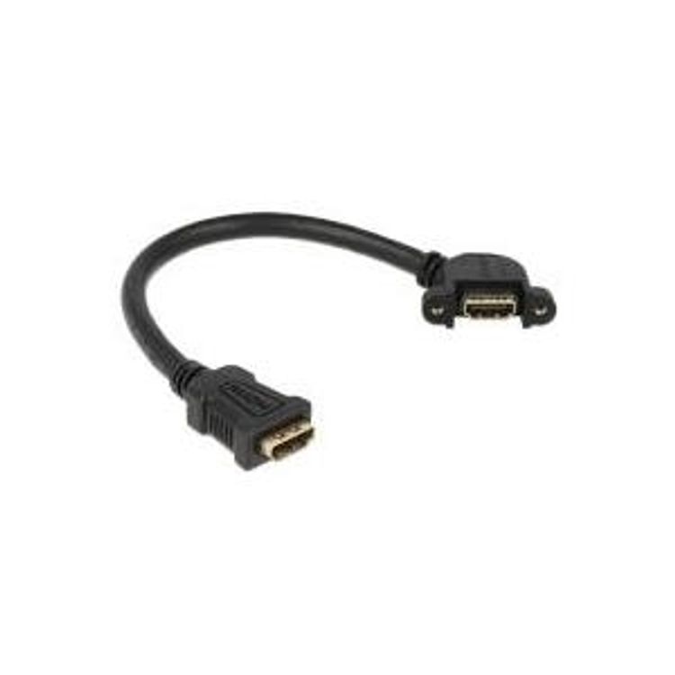 Tootefoto - DeLOCK 0.25m 2xHDMI HDMI-kaabel 0,25 m HDMI t p A (Standard) Must