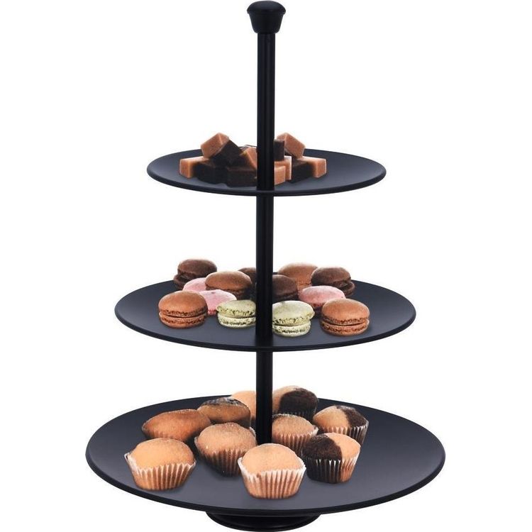 Tootefoto - Suurep rane Houseware 3-korruseline tordialus kookidele, puuviljadele, maiustustele, universaalne