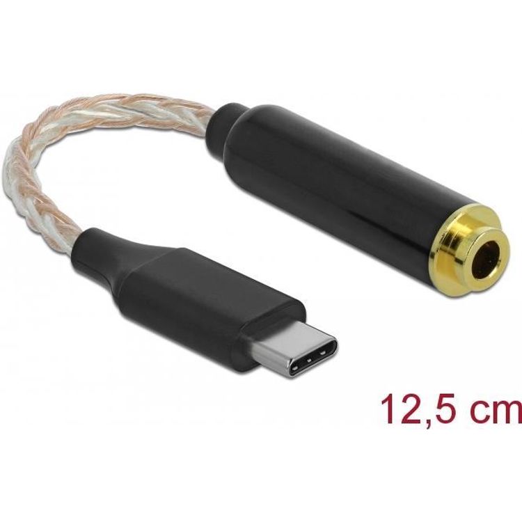 Tootefoto - DeLOCK 66302 mobiiltelefonikaabel Must 0,125 m USB C