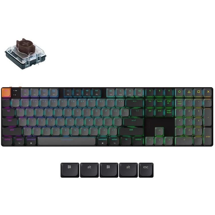 Tootefoto - Keychron K5X-H3 Full Size Brown Switch RGB Hot-Swap Black
