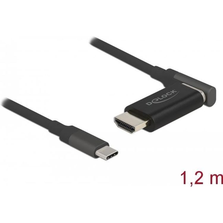 Tootefoto - DeLOCK 66685 videokaabliadapter 1,2 m HDMI t p A (Standard) USB t p-C Must