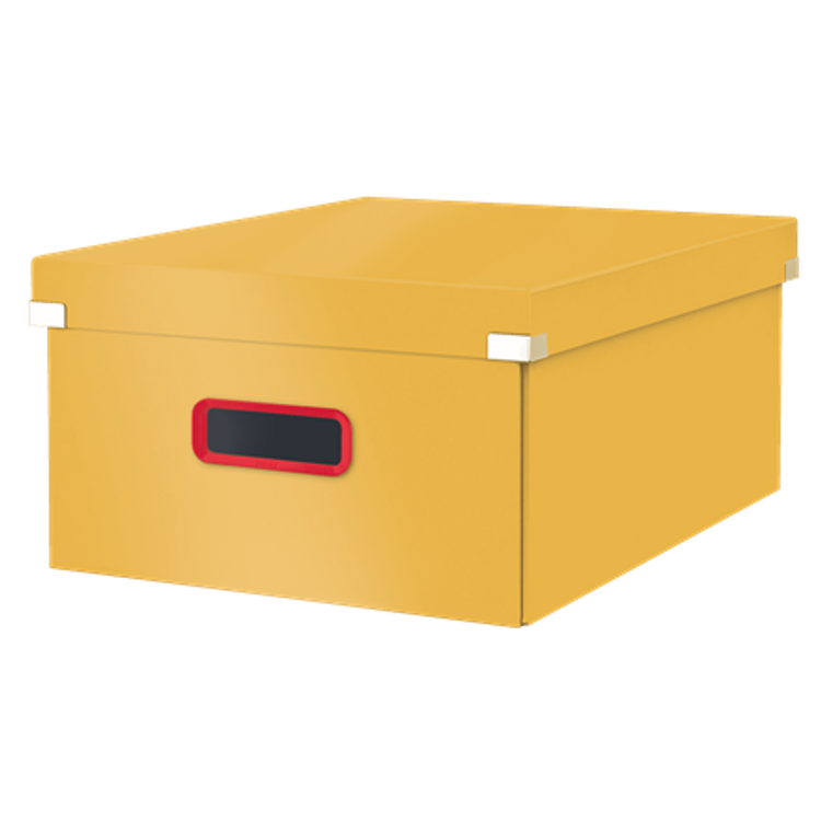 Tootefoto - LEITZ Ablagebox Click & Store Cosy L, gelb Hartpappe mit PP-Folie, Aufbau mittels Druckkn pfen, - 1 St ck (5349-00-19)
