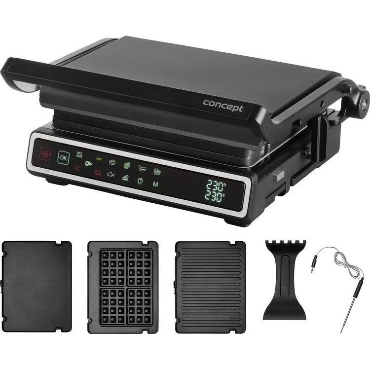 Tootefoto - Concept elektrigrill Elektrigrill termosondi ja vahvliplaadiga GE3550