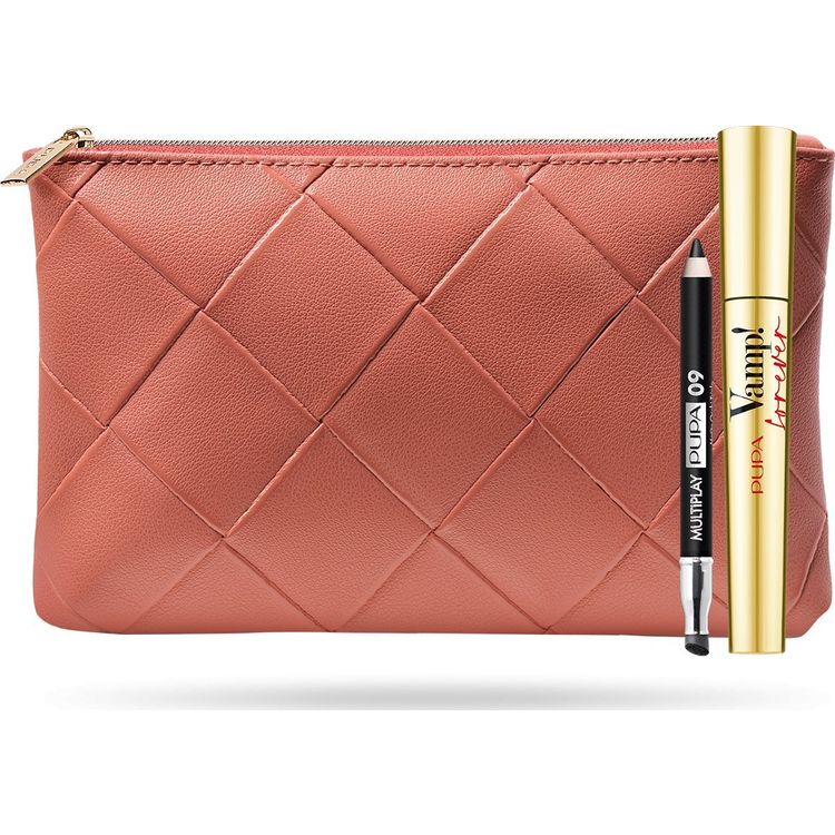 Tootefoto - Pupa komplekt Pupa: mitmekordne, kahe otsaga, lauv rv ja Kajal silmapliiats 2-in-1, 09, s gavmust, 1,2 g + Vamp! Ripsmetu Forever, parabeenivaba, veekindel, ripsmetu , 111, must