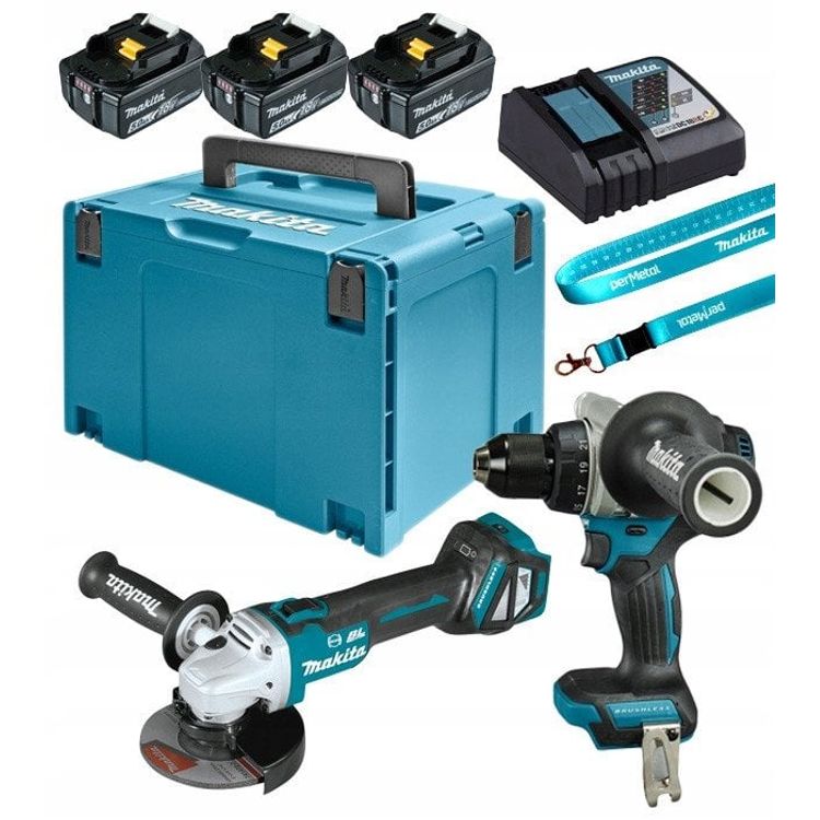 Tootefoto - MAKITA COMBO KIT 18V DLX2544TJ (DDF492 + DGA513) 3x5.0 MAKPAC