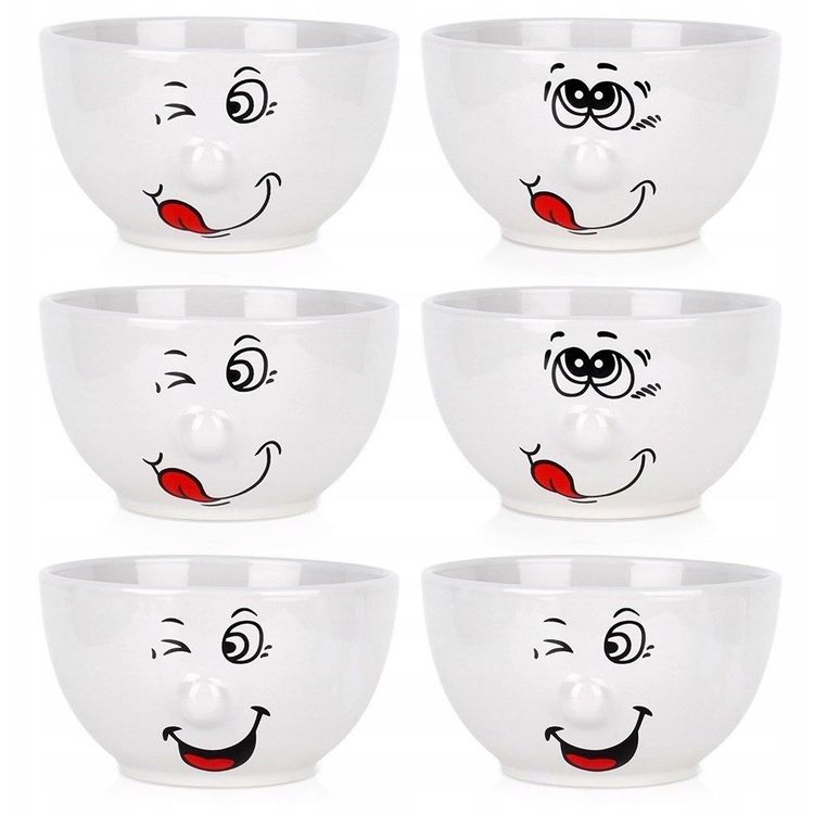 Tootefoto - Siaki Collection keraamilised naerun gudega kausid serveerimiseks, 13,5cm, 550ml, 6 tk. SIAKI KOGU 139736