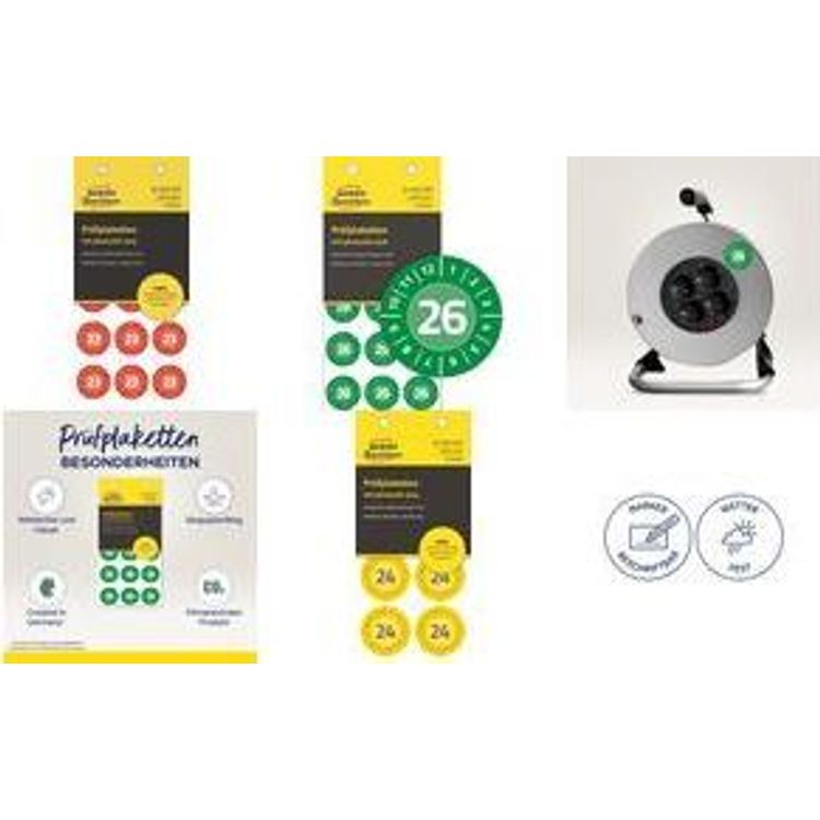 Tootefoto - AVERY Zweckform Pr fplaketten, 2026, Vinyl, gr n, 20 mm Durchmesser: 20 mm, wetter- und kratzfest, Markierung der - 1 St ck (6943-2026)