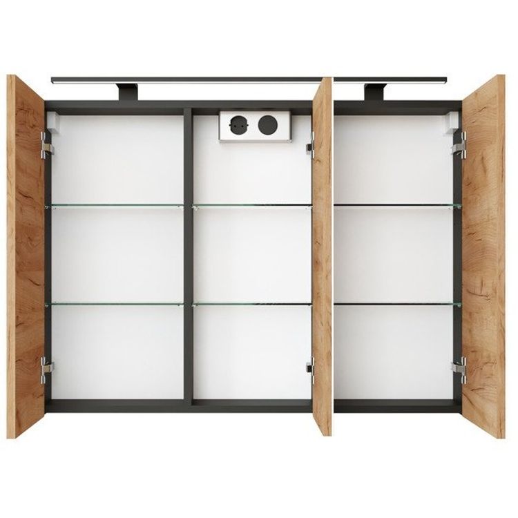 Tootefoto - Szafka azienkowa Domoletti, czarna, 15,5x91,5x66,5