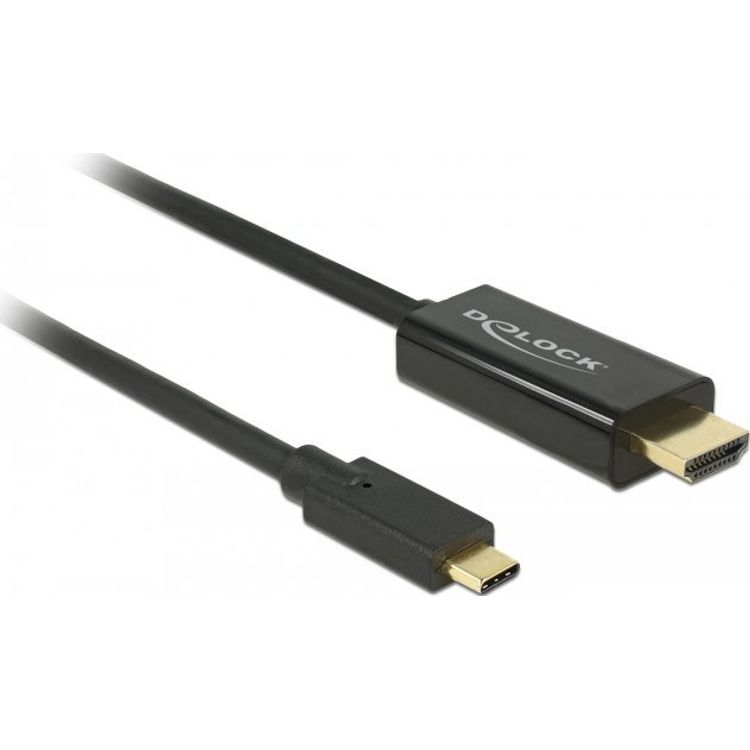 Tootefoto - Delocki USB-kaabel USB-C HDMI 2 m must (85259)